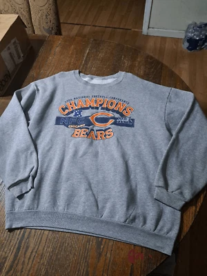 Chicago Bears 2006 Fútbol Nacional Campeones NFC Manga Larga Polar Sudadera Foto 1 de 4