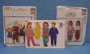 Childrens Sewing Patterns Sizes 2 to 6X Jumpsuit Pants Dress Skirt New Lot of 3 - Picture 1 of 4