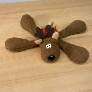 Hallmark Rodney Reindeer Plush beanbag vintage 80s stuffed animal Christmas - Picture 1 of 7