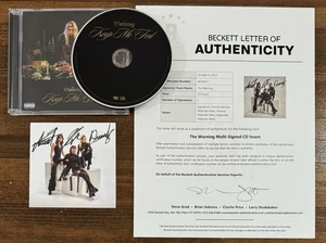 Alle 3 SIGNIERTEN The Warning handsignierte Fotokarte & Keep Me Fed CD Beckett BAS COA - Bild 1 von 5