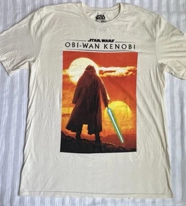 Star Wars Men’s XL T-Shirt - Obi Wan Kenobi Standing Before Sunrise (22.5x31) - Picture 1 of 8