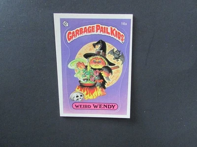 1985 Topps Garbage Pail Kids 1st Series 1 Matte Card #16a Weird Wendy Miscut - Image 1 of 4