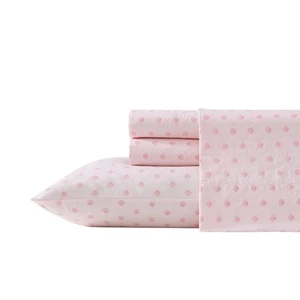 Juego de sábanas Laura Ashley vieira muñeca algodón rosa y blanco - Imagen 1 de 17