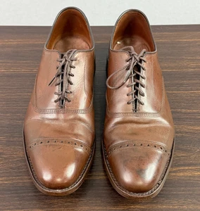Allen Edmonds Kappe Zehe Schuhe Herren 9 B braun Kaffee Fifth Avenue Oxford elegant - Bild 1 von 10