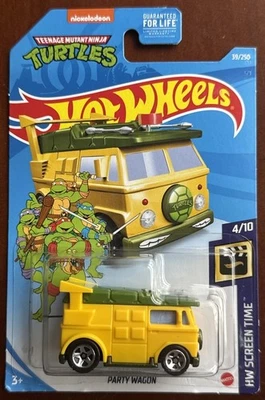 Hot Wheels TMNT 2021 Party Wagon 39/250 HW tiempo de pantalla 4/10 *envío combinado de $1* Foto 1 de 4