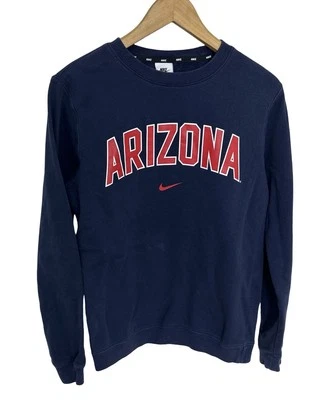 Nike Arizona Wildcats Uofa Men’s Blue Middle Swoosh Crewneck Sweatshirt Sz Small - Image 1 of 4