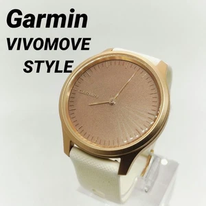 Montre connectée Garmin style Vivomove blanc or rose occasion excellent état - Photo 1 sur 11