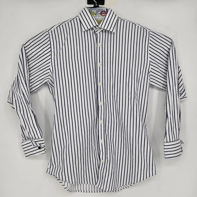 Hawes & Curtis Shirt Mens 16 34 Button Up Long Sleeve Striped French Cuffs - Image 1 of 4