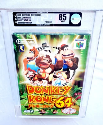 Brand New VGA 85 Graded DONKEY KONG NFR Nintendo N64 Japan Big Box 1999 Unopened - Image 1 of 4