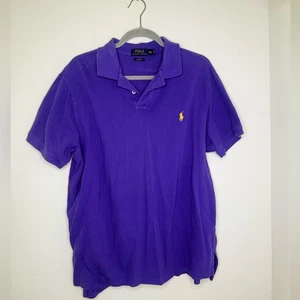 Polo Ralph Lauren Purple Polo Shirt 100% cotton short sleeve mens top - Foto 1 di 4