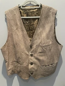Chaleco Vintage Bagutini pour Cygielman 100% Cuero - Hecho en Italia Talla L - Imagen 1 de 13