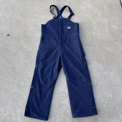 Walls Brand Denim Blue Quilt lined Bib Overalls Blizzard Pruf Large 38 - 40 x 28 - Image 1 of 4