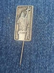 Vintage Warschau Warszawa Polen Sigismund Column Polish Landmark Statue Pin Badge - Bild 1 von 3