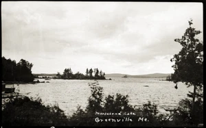 EARLY 1900s POSTCARD FILM NEGATIVE, "MOOSEHEAD LAKE, GREENVILLE, MAINE  #896"  - Picture 1 of 1