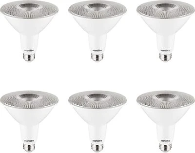 Sunlite PAR38 Long Neck Spotlight Bulb 15W E26 Base 40° 6500K Daylight - 6 Pack - Image 1 of 2