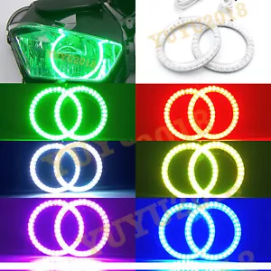 RGB halo ring for Yamaha YZF R3 15-18 headlight Corona Flash DRL LED bluetooth - Foto 1 di 16