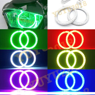 Anillo halo RGB para Yamaha YZF R3 15-18 Faro Corona Flash DRL LED Bluetooth Foto 1 de 4
