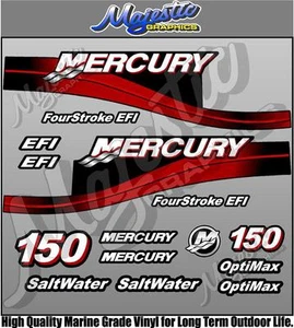 CALCOMANÍAS FUERABORDA Mercury 150hp - EFI - - Imagen 1 de 1