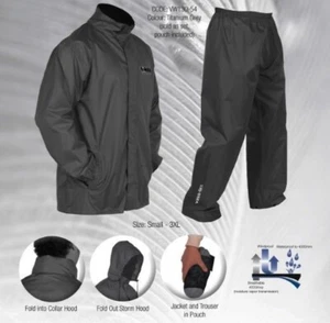 Vass Waterproof Jacket And Trousers - Titanium Grey WaterProof Carp Fishing Suit - Picture 1 of 3