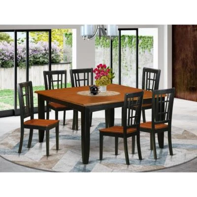 7  PC  Dining  room  set-Dining  Table  and  6  Wood  Dining  Chairs - Image 1 of 4