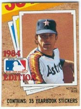 Nolan Ryan 1984 Topps sticker box 'front' card