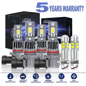For Honda Accord Coupe 2-Door 1995-1997 LED Headlight Fog Light Bulb Xenon White - Picture 1 of 16