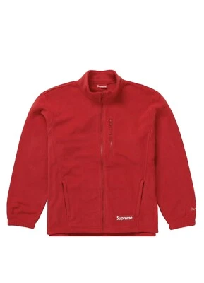 Supreme/Polartec Zip Fleece Jacket Large New Red - Image 1 of 4