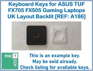 Keyboard Keys for Asus TUF FX705 FX505 Gaming Laptops UK Backlit [REF: A186] - Picture 1 of 12