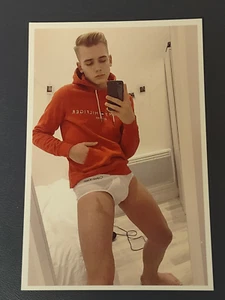 Cute Guy Taking A Selfie In Bedroom - 4x6 in. Photo - Gay Interest - Picture 1 of 4