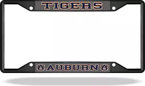 Telaio targa nera Auburn University TIGERS - Foto 1 di 1