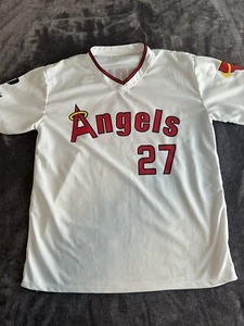 Angels Mike Trout Mens Size Extra Large XL Pechanga Shirt Jersey SGA - Picture 1 of 8