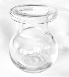 Vintage 60s ITALY Hand Blown Clear Glass Flower Vase Mid-Century Modern Retro   - Picture 1 of 5