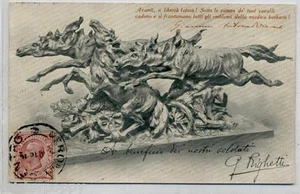 Milanese Committee Fundraising War Needs WWI PC Traveled 1918 - Picture 1 of 1