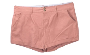 NEW Ambiance Peach Plus Size 3X Shorts Cuffed Stretch Tailored Look Cotton Blend - Picture 1 of 3