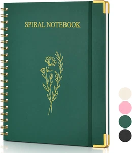 Aesthetic Spiral Notebook Journal for Women, 10.5" X 8.5" A4 Cute Lined Notebook - Picture 1 of 12