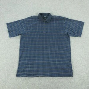 Bolle Shirt Mens Extra Large Black Blue White Striped Short Sleeve Golf Polo - Picture 1 of 18