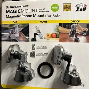 🤩$50 Value🌟 Scosche MagicMount Pro2 Magnetic Phone Mount for Car Home, 2 Pack - Picture 1 of 1
