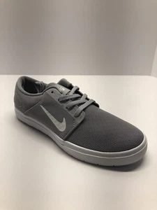 NIKE SB Portmore Skate Shoe Mens Size 6 Wolf Grey White Sole Cool Ultralight - Picture 1 of 9