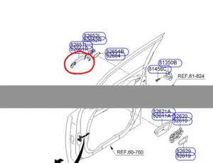 GENUINE NEW RH FRONT DOOR OUTER HANDLE SUIT KIA RONDO 2013-2016 #B - Picture 1 of 2