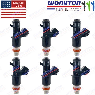 Set of 6 16450-RGL-A01 Fuel Injectors For 2005-2011 Honda Pilot 3.5L J35A9 V6 Foto 1 de 4