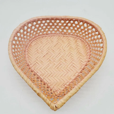 Wooden Heart 9.5" Wicker Tray Cover