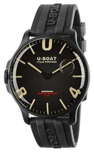 U-Boat Darkmoon Black PVD black Dial black Rubber Strap Quartz Mens Watch 8464 - Picture 1 of 2