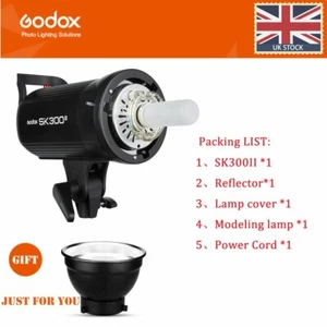 Stock del Reino Unido Godox SK300II 2.4G 300w Estudio de Fotografía Flash Lámpara Estroboscópica Cabezal de Luz - Imagen 1 de 5