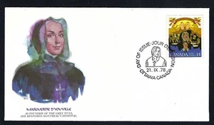Canada 1978 FDC 14¢ Marie-Marguerite d'Youville Founder Grey Nuns / Fleetwood - Picture 1 of 1