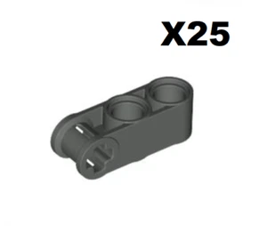 Lego ® Lot 25 Axle pin Connector Technic 3L 2 Holes Dark Stone Grey 42003 - Picture 1 of 1