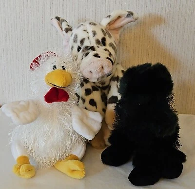 Ganz Pig Chicken Dog Plush Lot Heritage Collection Spot Piglet Animal Farm Hen - Image 1 of 4