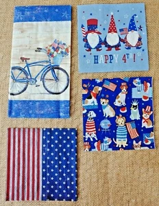Acht 8 Servietten für Decoupage Papier Basteln Hunde Flagge Wichtel Fahrrad rot blau 4. - Bild 1 von 7