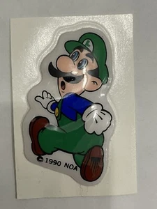 "Adesivo vintage Nintendo 1990 Luigi raro Smile Makers Inc Made in Taiwan 1,8"" - Foto 1 di 3