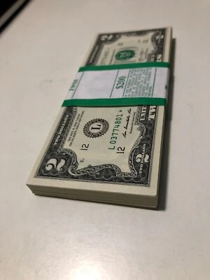 100 $2 SAN FRANCISCO 2013 STAR NOTES FULL UNCIRCULATED PACK Top Rare!Extra Nice! - Image 1 of 3