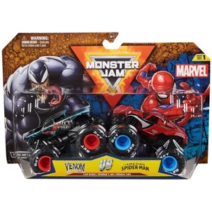 Monster Jam Marvel Official Venom Vs Amazing Spider-Man Die-Cast Monster Trucks - Picture 1 of 9